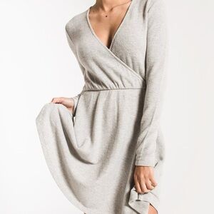 Z Supply Light Gray Long Sleeve Dress